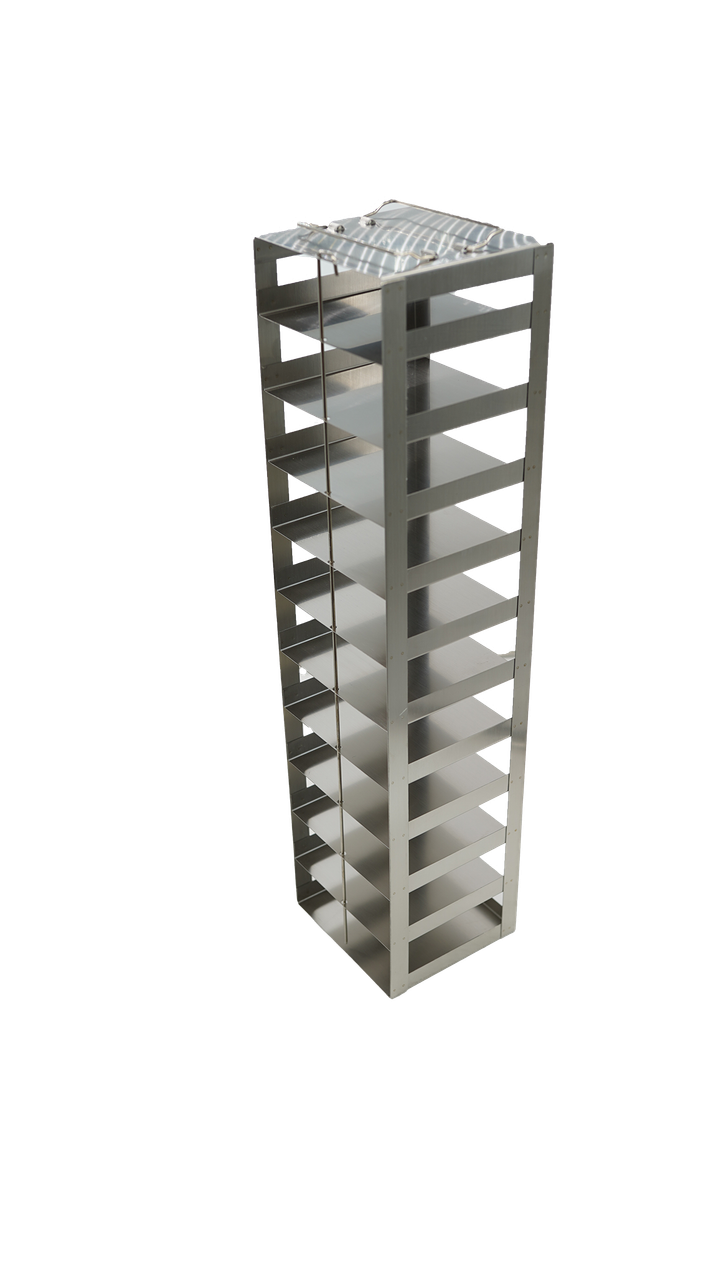 Crystal CFHT-11 Vertical Freezer Rack for 100-Cell Hinged Lid Boxes