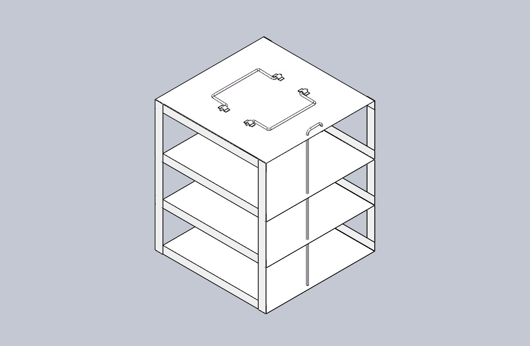 Crystal CFM-305 Vertical Freezer Rack for 50-Cell 0.5 mL Microtube Boxes