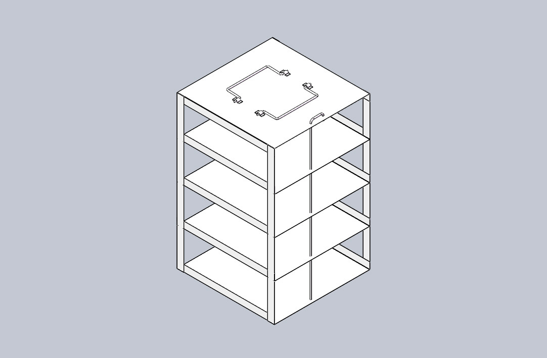 Crystal CFM-405 Vertical Freezer Rack for 50-Cell 0.5 mL Microtube Boxes