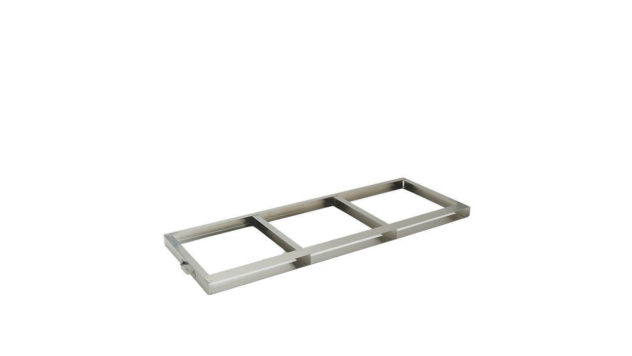 Crystal F-C-7005-3 Stainless Steel Frame for 3 Chartermed C-7005 Aluminum Blood Bag Canisters