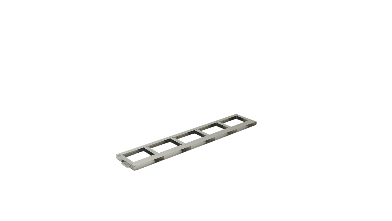 Crystal F-C-7120-5 Stainless Steel Frame for 5 Chartermed C-7120 Aluminum Blood Bag Canisters