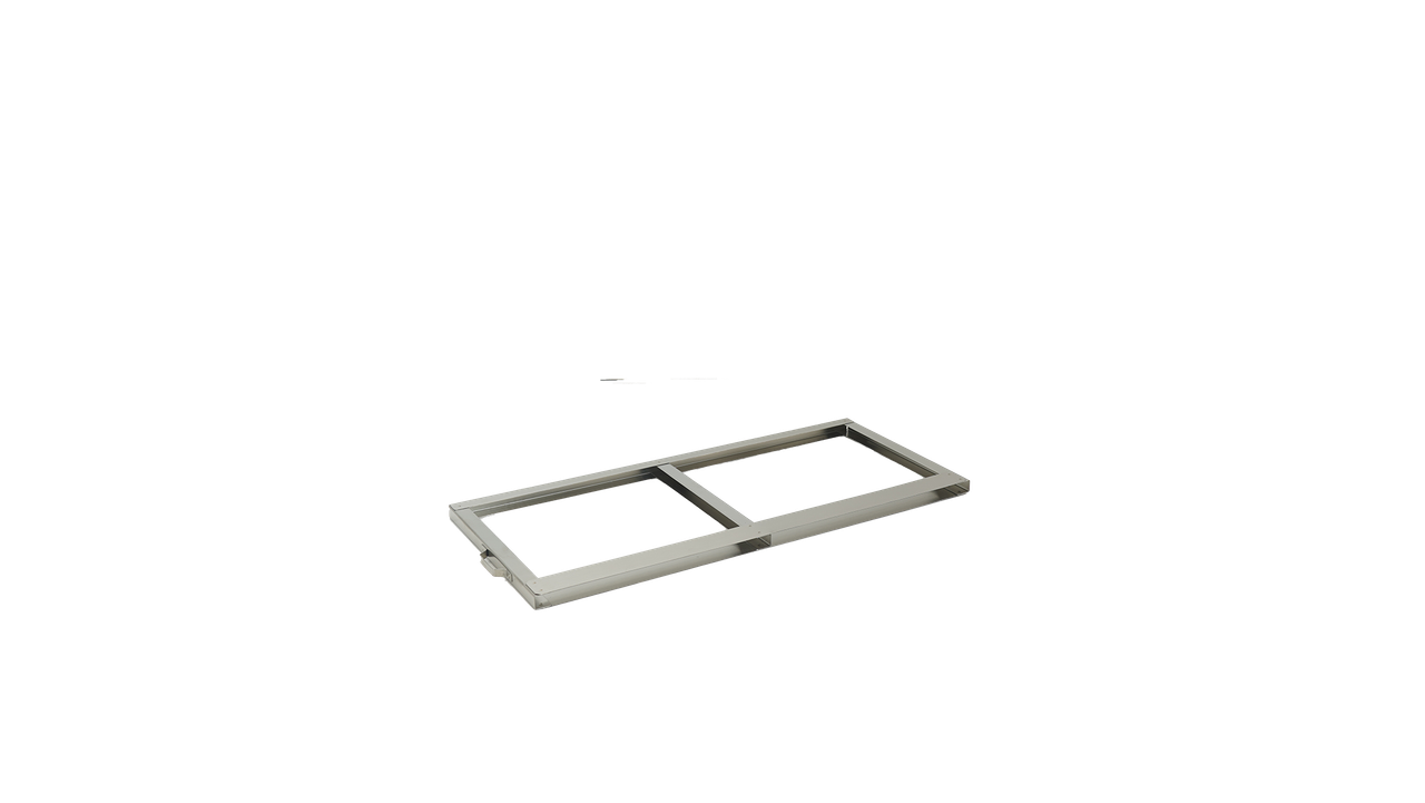 Crystal F-C-7400-2 Stainless Steel Frame for 2 Chartermed C-7400 Aluminum Blood Bag Canisters