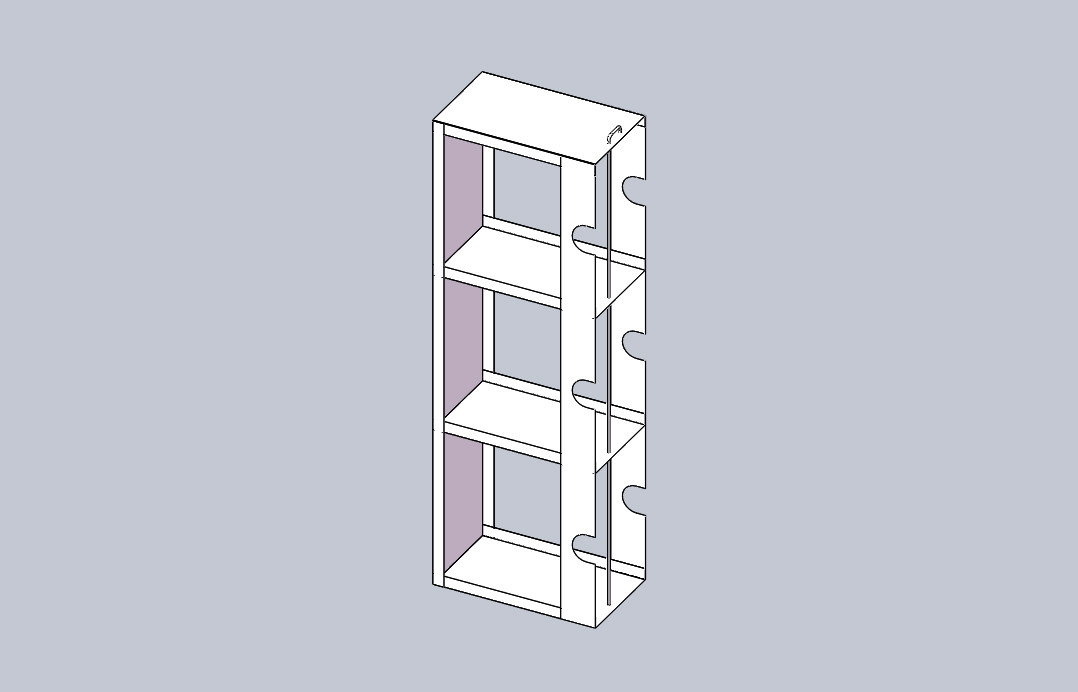 Crystal LR-3-3 Vertical Half Rack for 3" Boxes