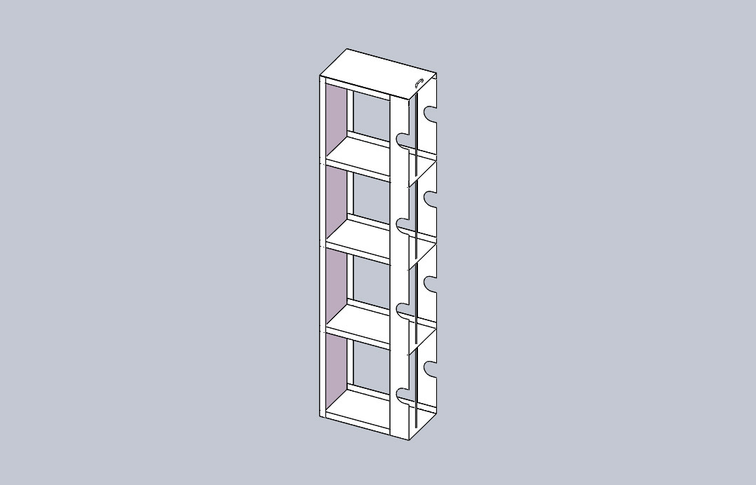 Crystal LR-4-3 Vertical Half Rack for 3" Boxes