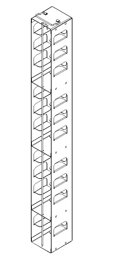 Crystal MCFA-14-2 Aluminum Vertical Freezer Rack for Mini 2" Boxes