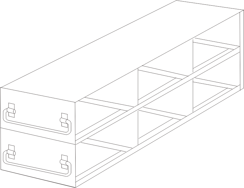 Crystal UFD-32-375 Upright Freezer Drawer Rack for 3.75" Boxes