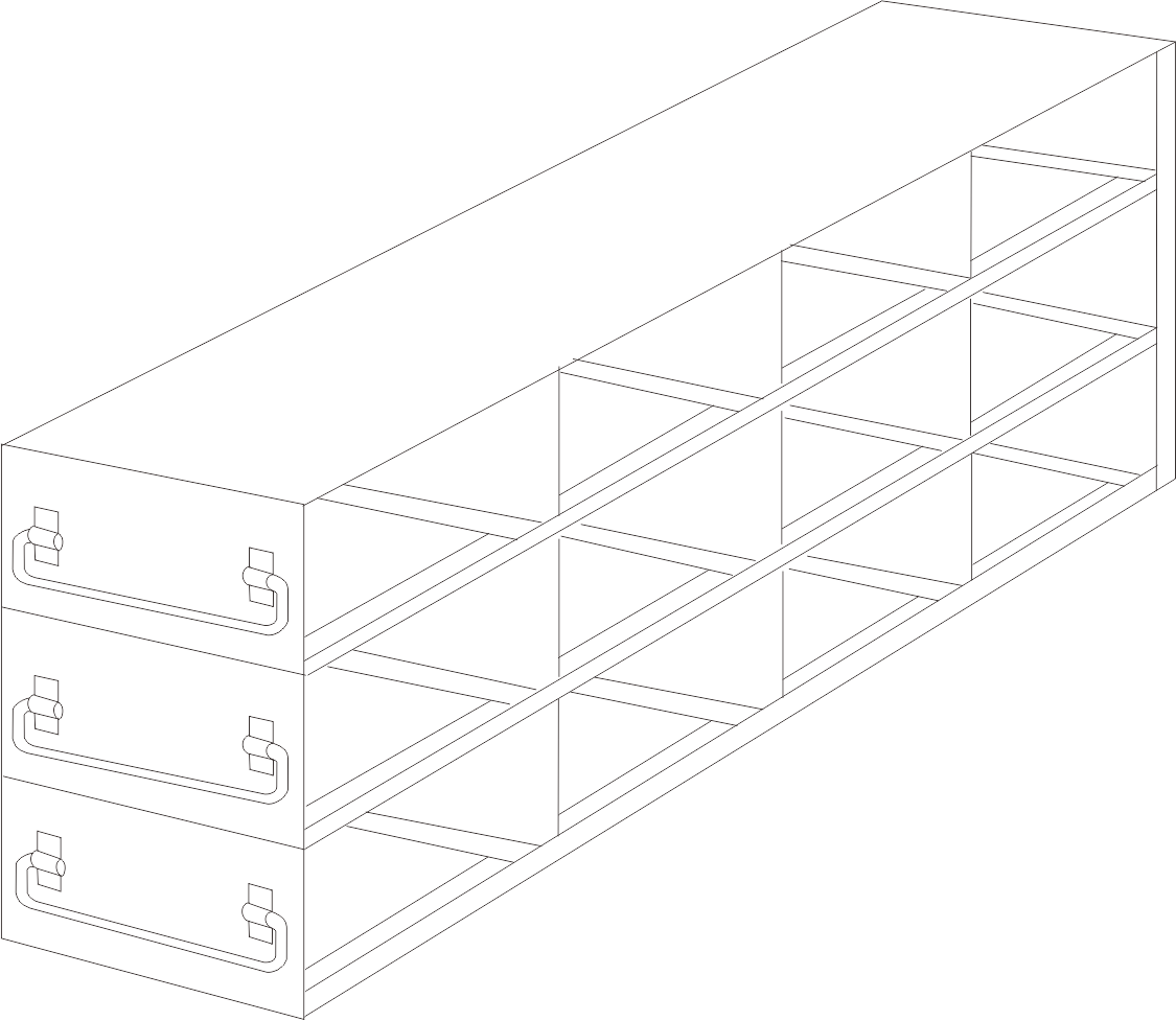 Crystal UFD-43-375 Upright Freezer Drawer Rack for 3.75" Boxes