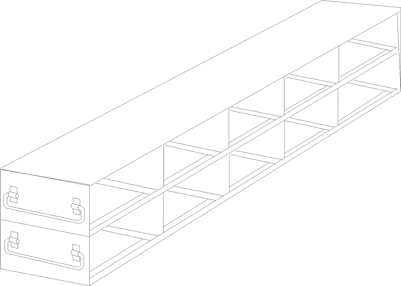 Crystal UFD-52-375 Upright Freezer Drawer Rack for 3.75" Boxes