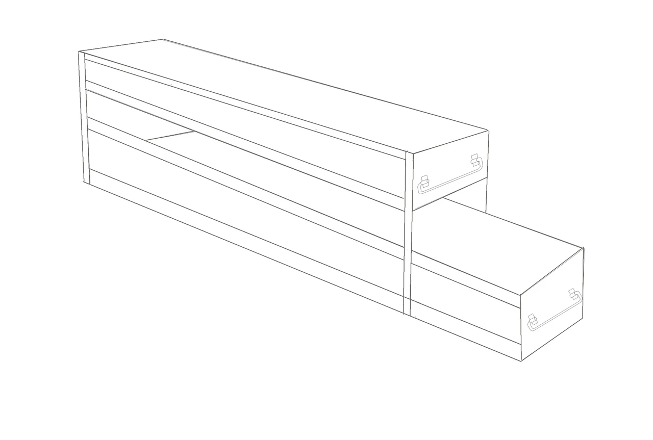 Crystal UFD-B03-3 Upright Freezer Drawer Rack for Storage Bottles