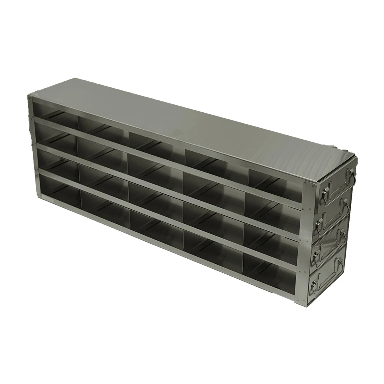 Crystal UFD-542-W-100 Upright Freezer Drawer Rack with 2" Boxes & 100-Cell Dividers Included