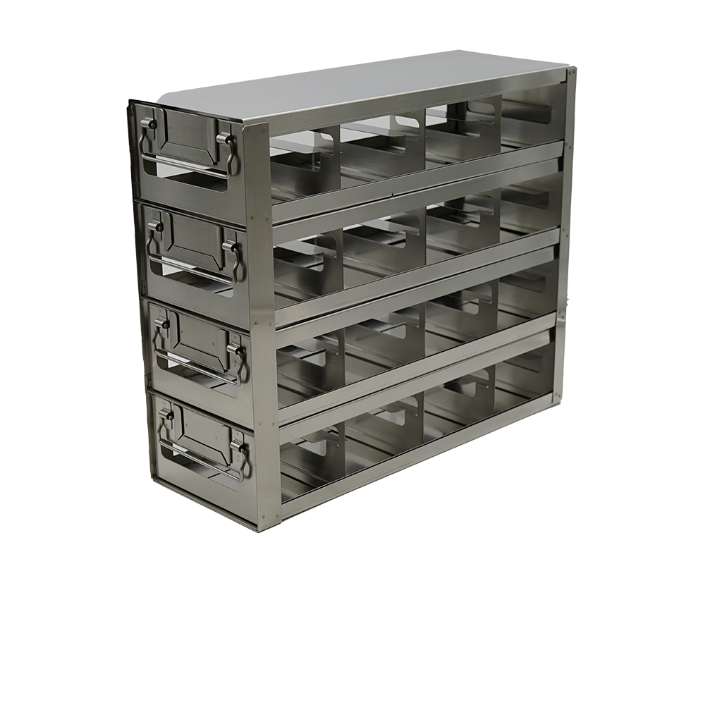 Crystal UFDPCR-44 Upright Freezer Drawer Rack for 0.2 mL 96-Well PCR Tube Boxes