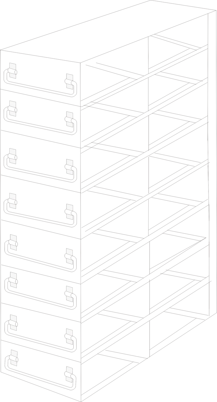 Crystal UFDS-100-28 Drawer Rack for 100-Place Slide Boxes