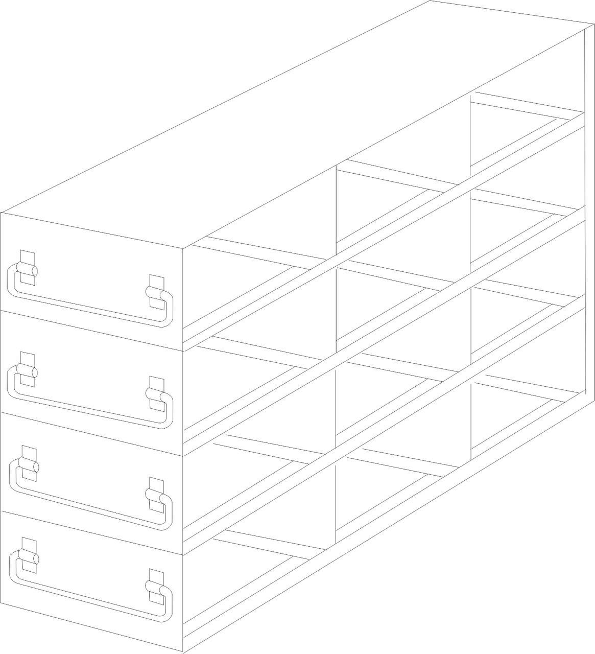 Crystal UFDS-100-34 Drawer Rack for 100-Place Slide Boxes