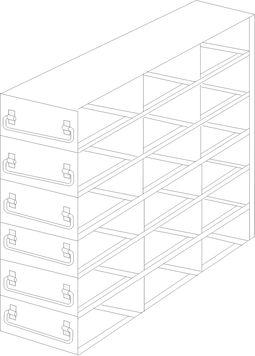 Crystal UFDS-100-36 Drawer Rack for 100-Place Slide Boxes