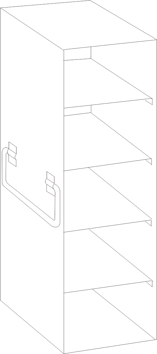 Crystal UFP-15 Upright Freezer Rack for Plasma Boxes