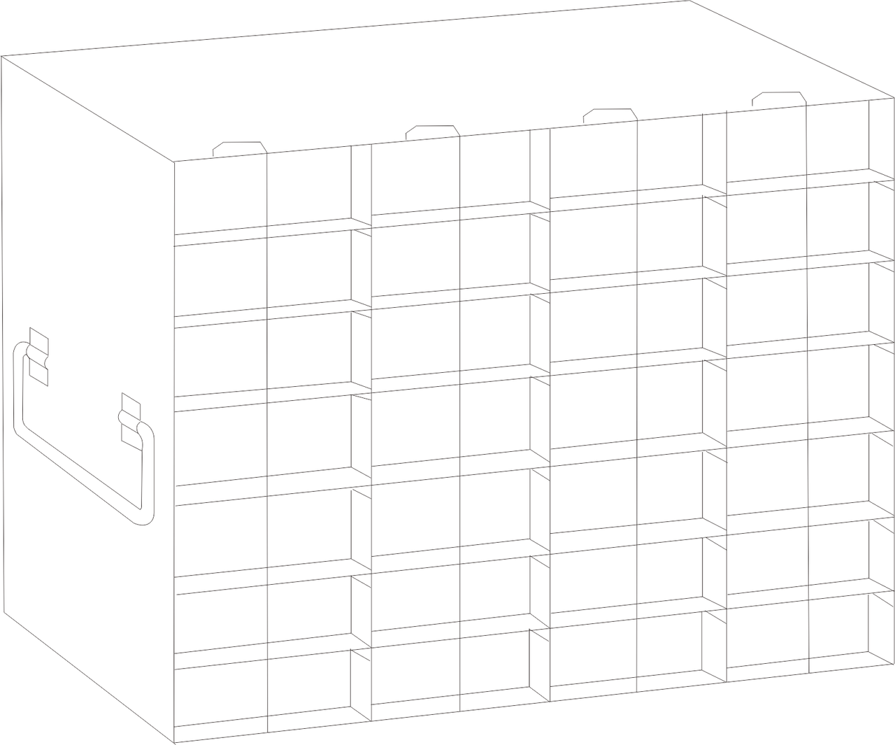 Crystal UFPCR-47L Upright Freezer Rack for 0.2 mL 96-Well PCR Tube Boxes