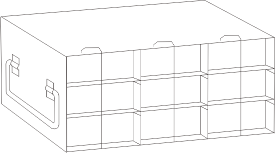 Crystal UFTB-33L Freezer Rack for 96-Well Microtube Boxes