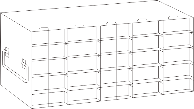 Crystal UFTB-55L Freezer Rack for 96-Well Microtube Boxes
