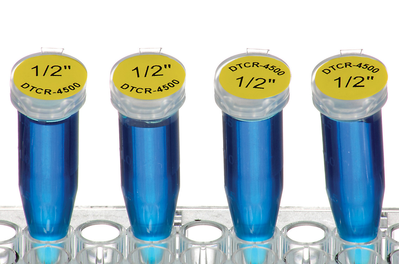 Diversified Biotech DTCR-4500-Y Direct Thermal Cryo-Spots Round Labels