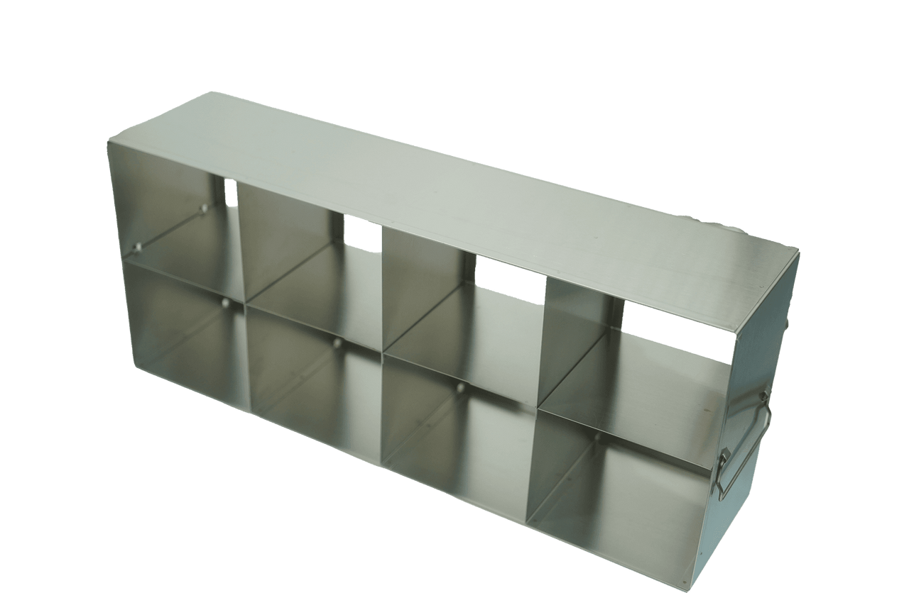 Upright Metal Freezer Racks for 15mL and 50mL Tube Boxes, 4x2 configuration