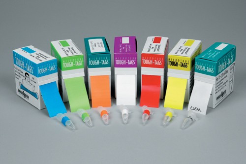 Tough-Tags on a Roll 0.94" x 0.50", Green