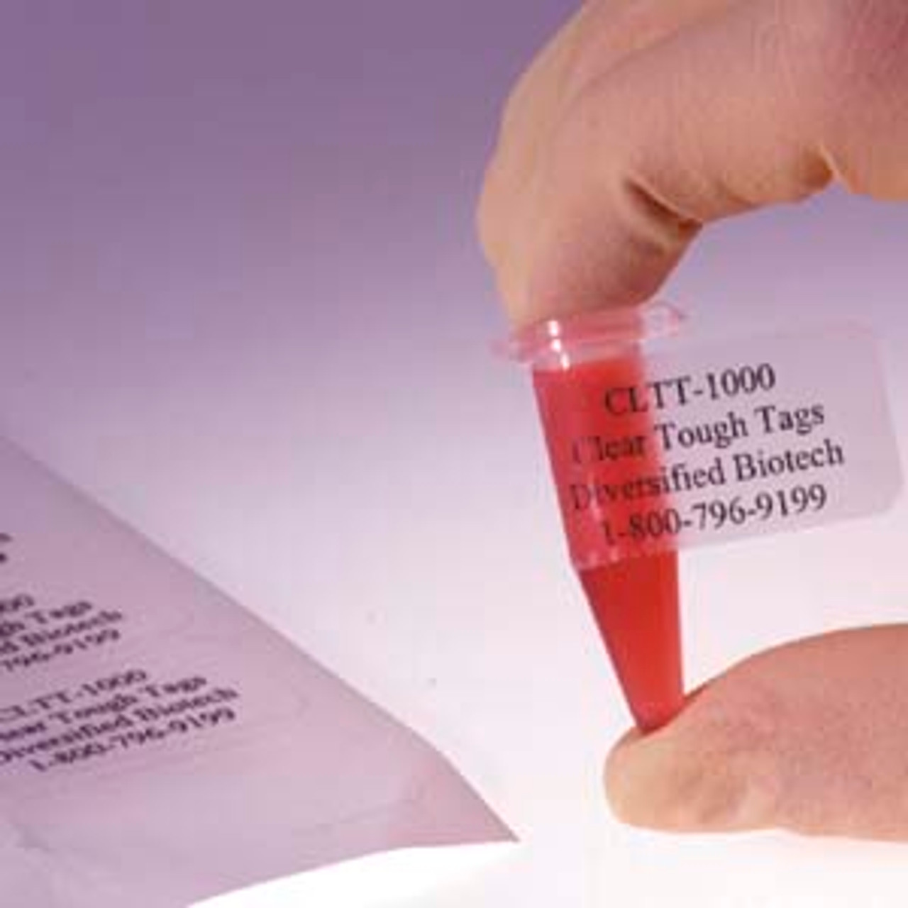 Cryo-Clear Laser Labels 1.28" x.50"