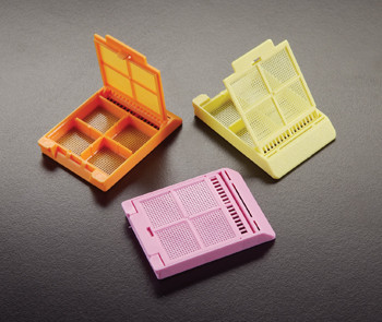 Micromesh -- Biopsy Processing / Embedding Cassettes (With 4 Compartments) Yellow