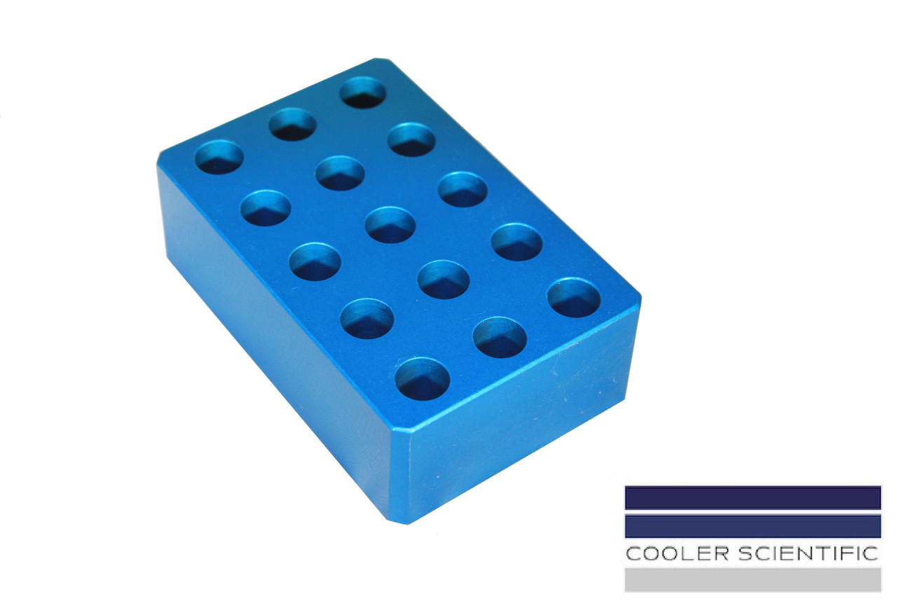 Cooler Block for 1.5/2.0ml Microcentrifuge Tubes, Blue, 1 ea.