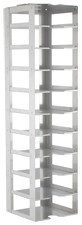Stainless Steel Vertical Freezer Rack for Standard 2" Boxes | 10 Boxes High | Chest & LN2 Freezers | Double-Welded | Rack Only | Cat # CF-10-2