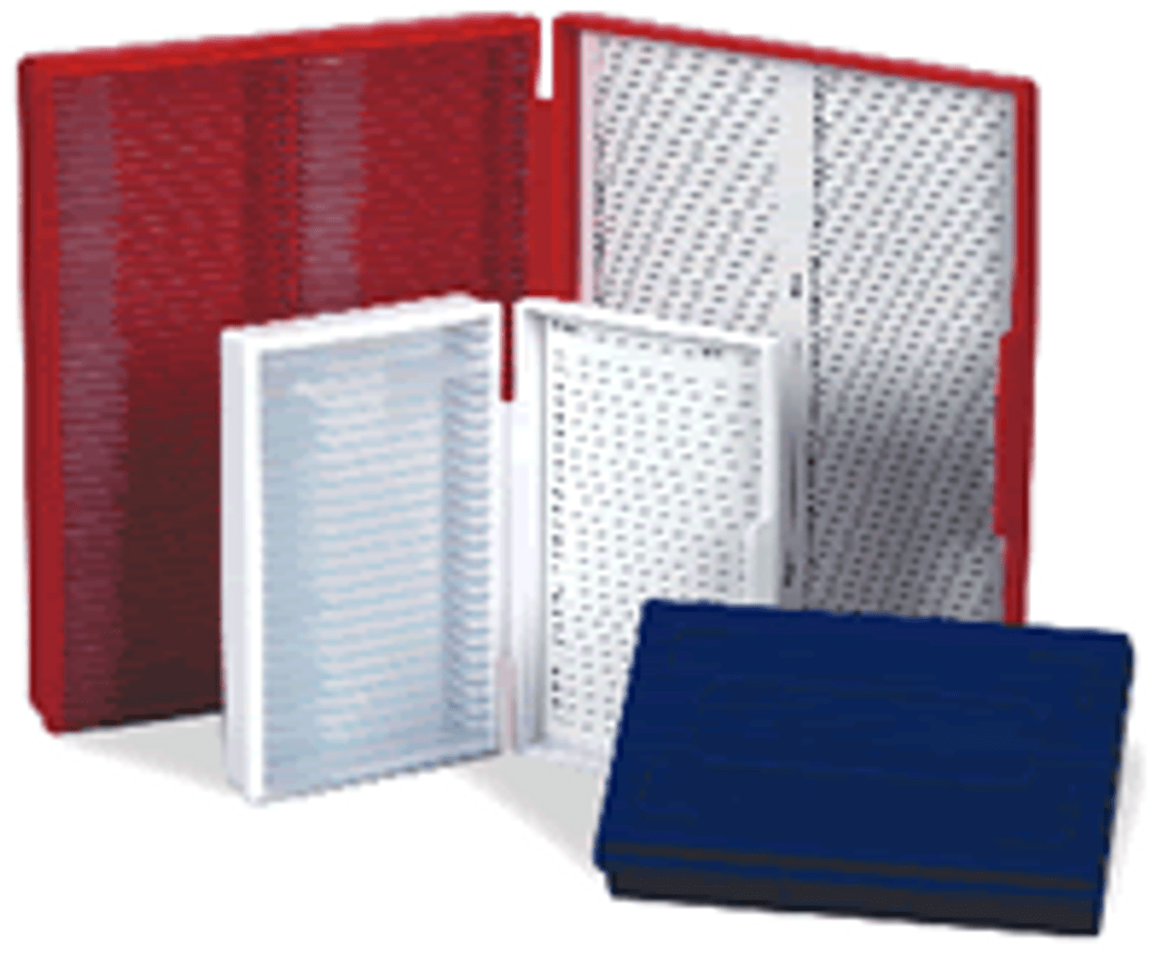 100 place Economy Slide Box, Unlined, Blue, 1 ea