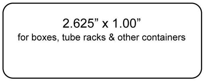 Laser Cryo-Tags 2.625 x 1.00"  600/pk
