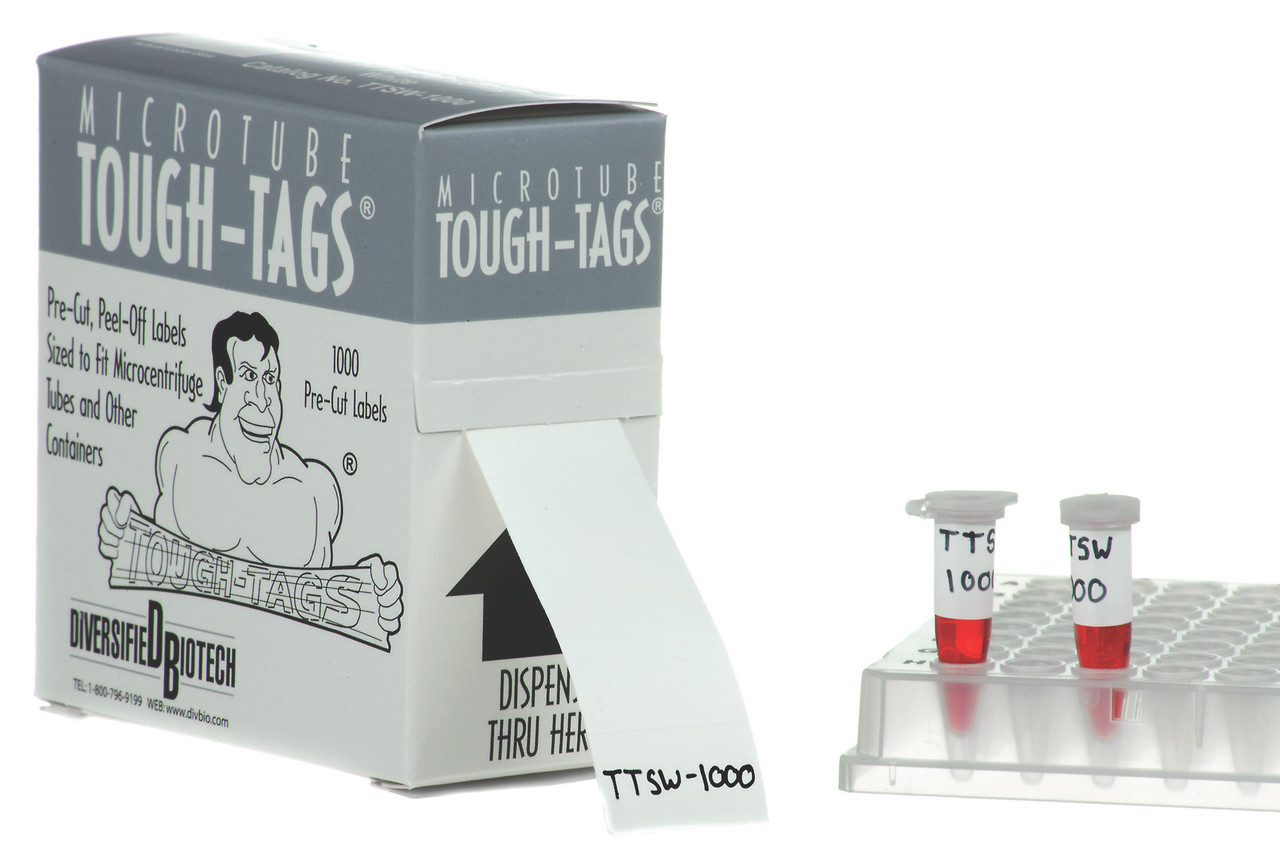 Diversified Biotech TTSO-1000 Write-On Tough-Tags® Labels on Rolls