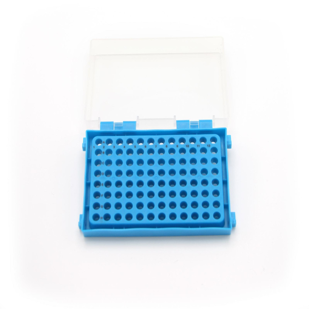 Heathrow Scientific HS23461C 96-Well PCR Tube Rack, Blue, Pack of 5