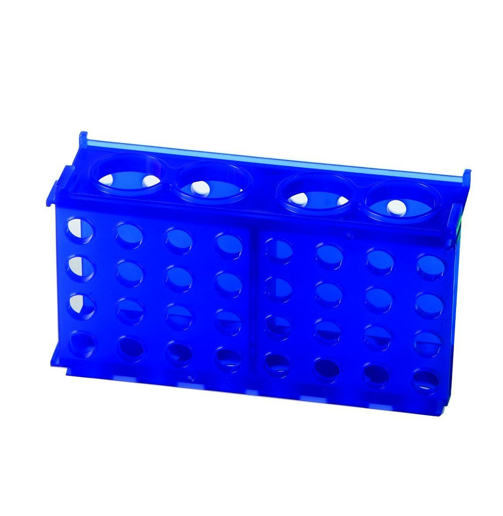 Heathrow Scientific HS29022B 4-Way Tube Rack, Blue, Pack of 5