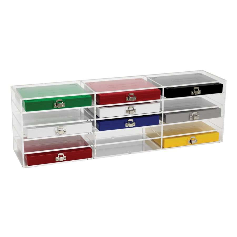 Heathrow Scientific HS159890B Storage Rack for 50-Place & 100-Place Slide Box, Clear