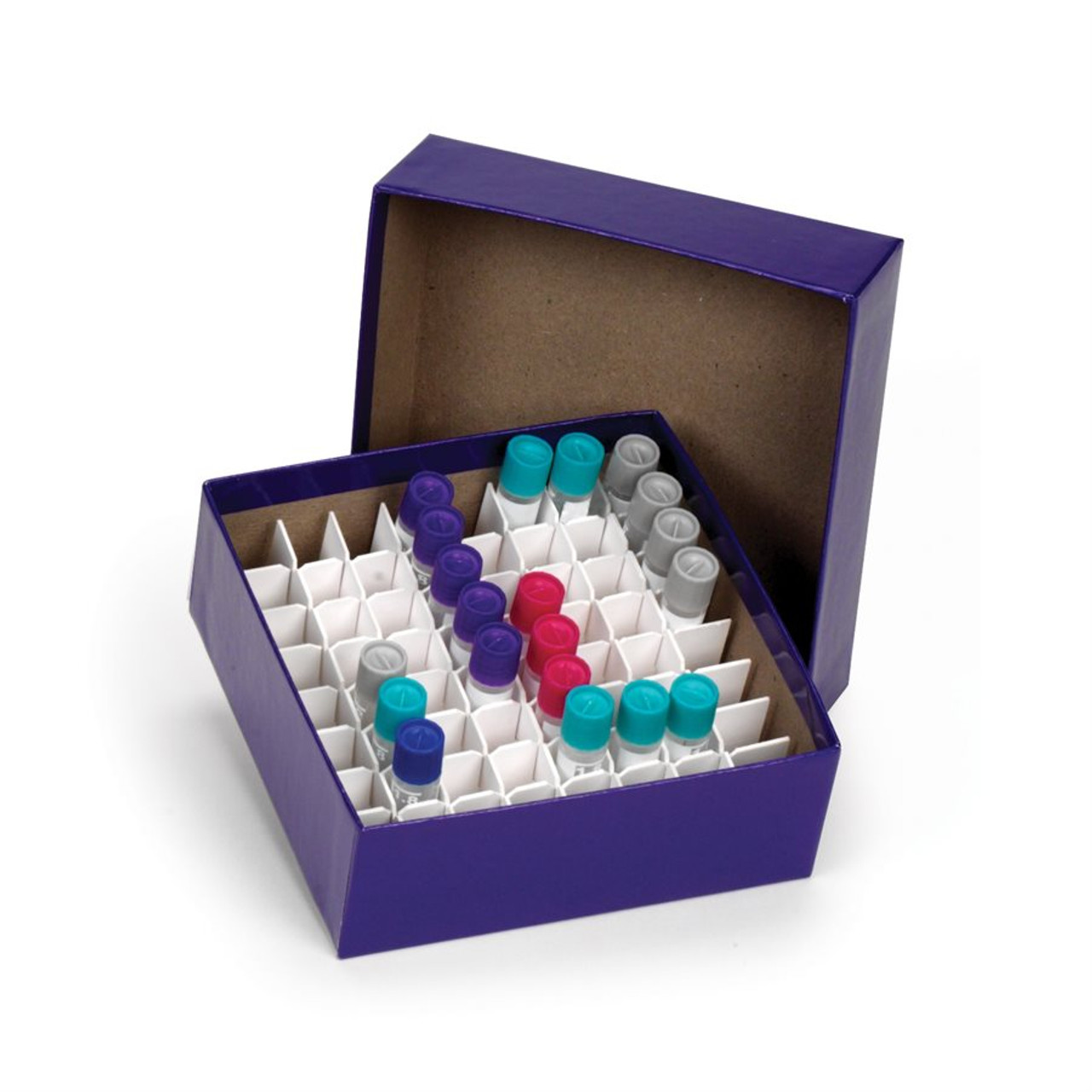 True North® Cardboard Cryovial Box&Lid, Blue 50mm