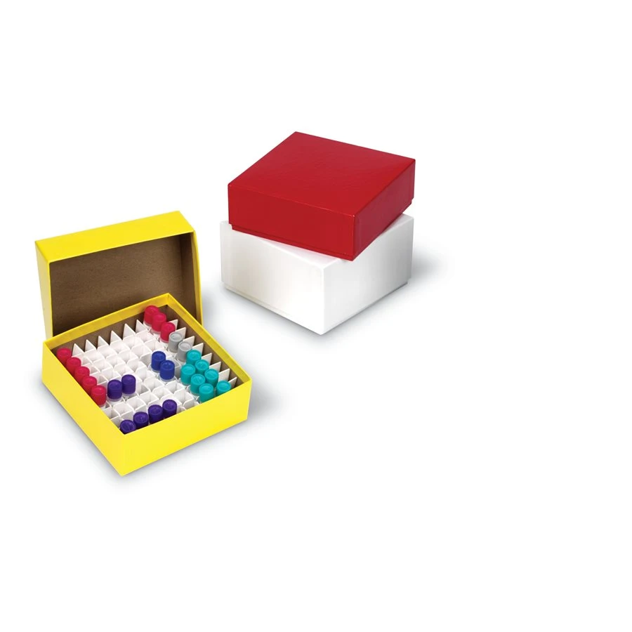 True North® Cardboard Cryovial Box&Lid, Red 50mm