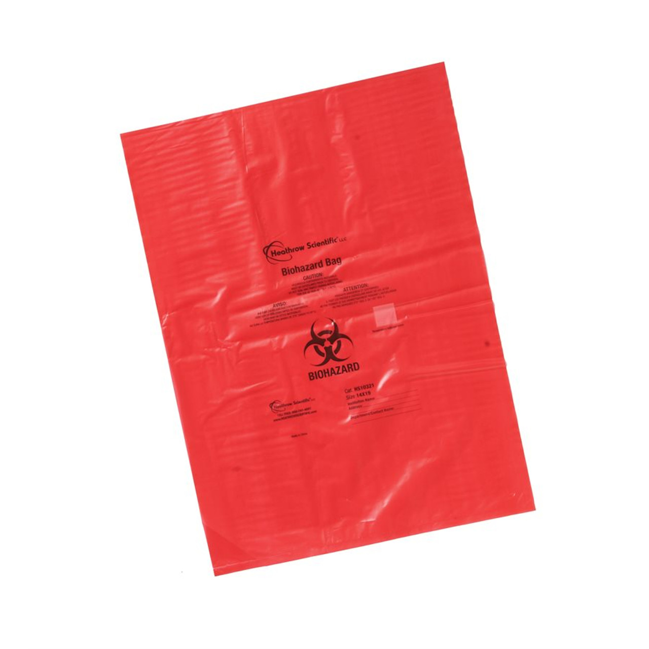 Biohazard Bags, 8 x 12 inch