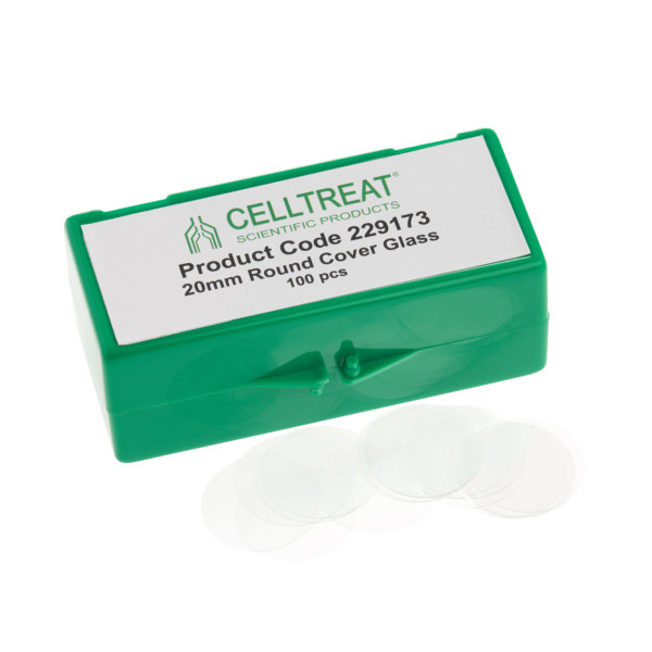 20mm Round Cover Glass, Sterile, 100/CS