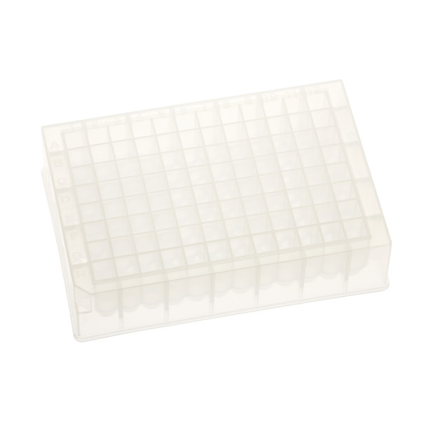 1.5mL 96 Deep Well Storage Plate, PP, Square Well, Round Bottom, Non-sterile, 25/CS
