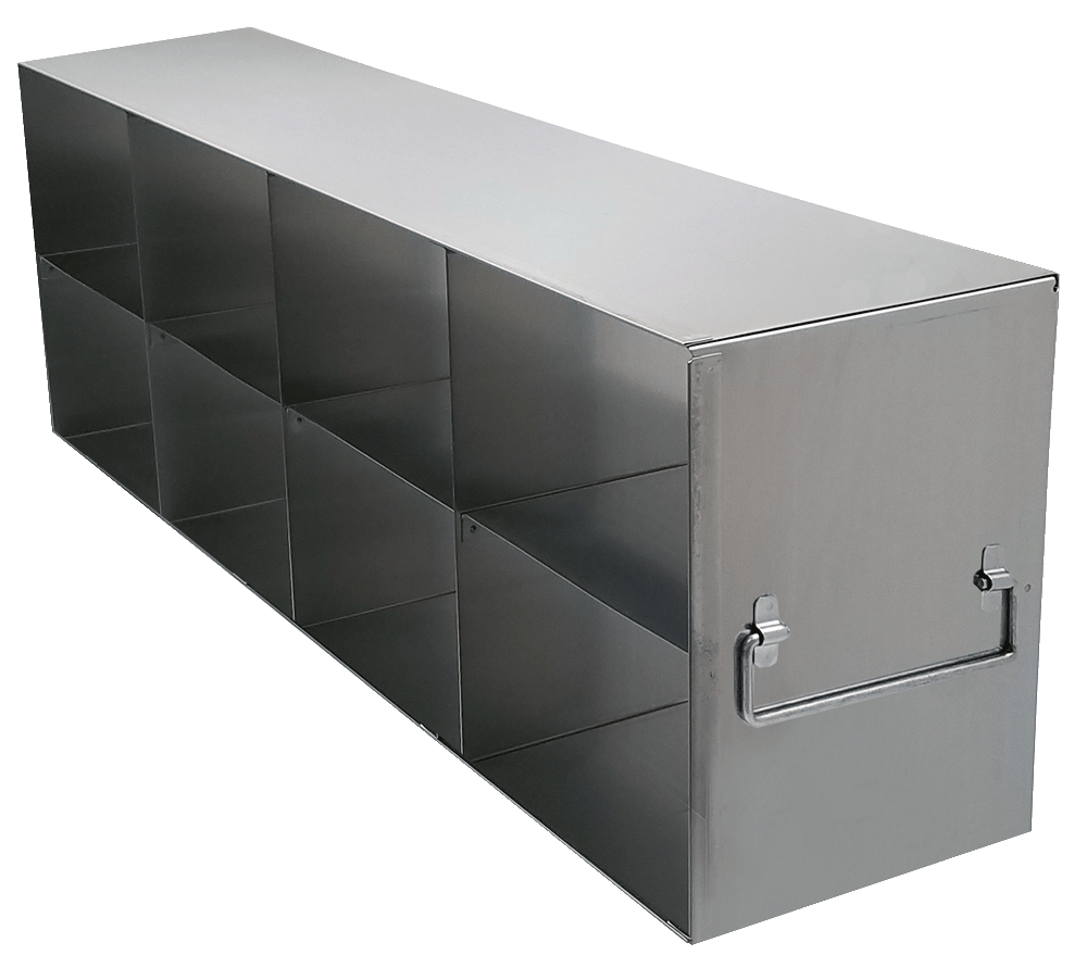 Upright Freezer Racks for Large 3.75″ Boxes- Rack Only- 4 Boxes Deep x 2 Boxes High