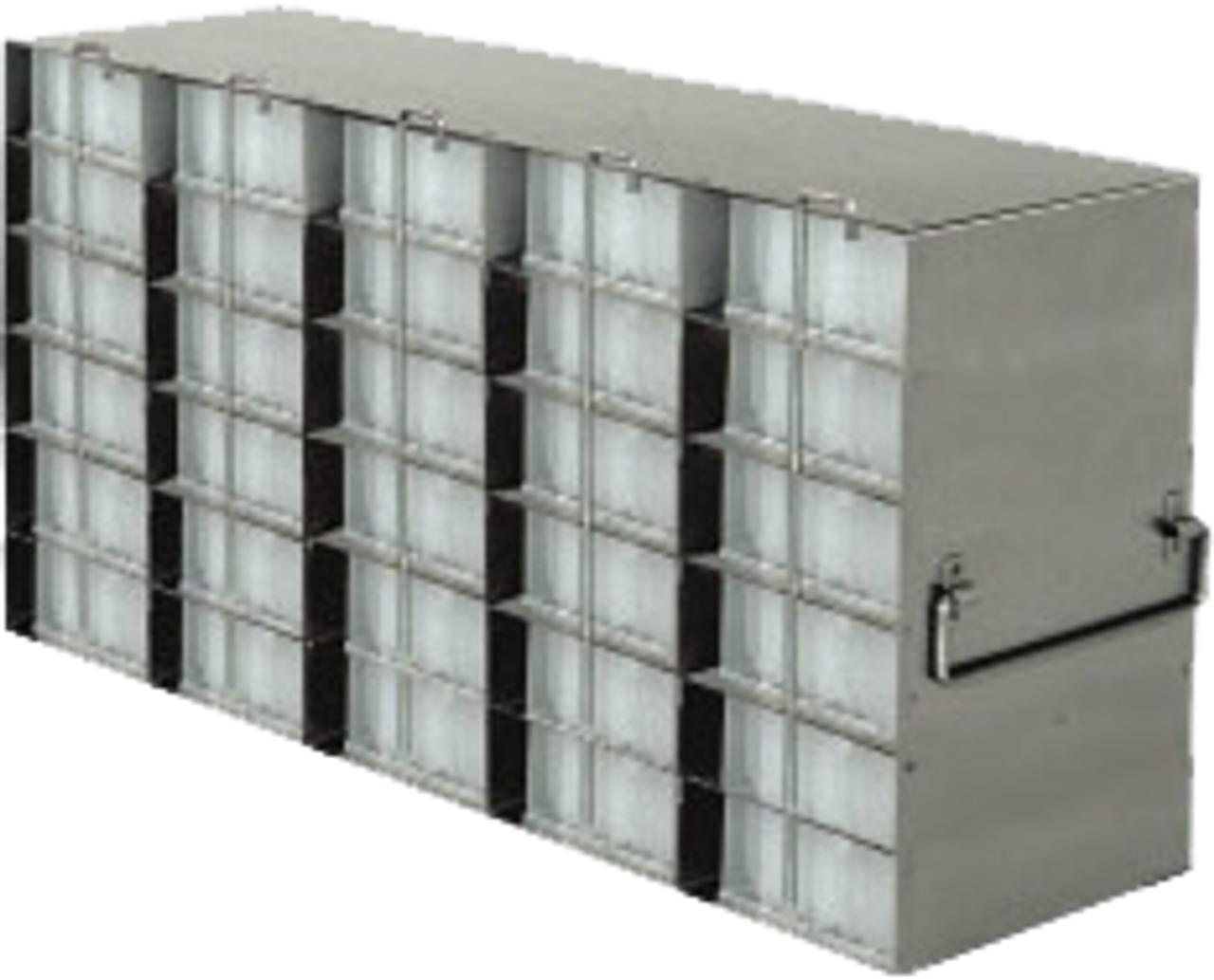 Upright Freezer Racks for 96 Deep-Well Microtiter Plates and Microtube Racks with Locking Rod – Rack Only – 5 Boxes Deep x 6 Boxes High