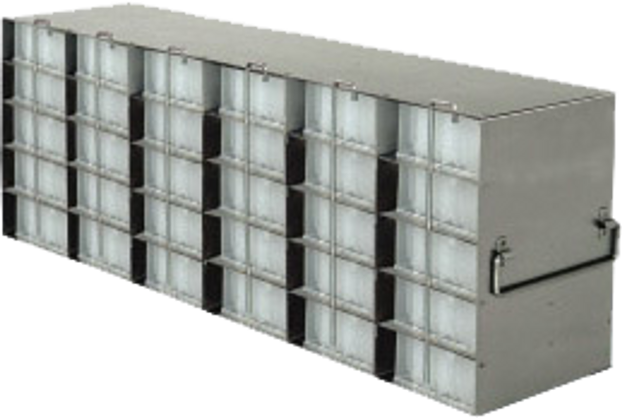 Upright Freezer Racks for 96 Deep-Well Microtiter Plates and Microtube Racks with Locking Rod – Rack Only – 6 Boxes Deep x 5 Boxes High