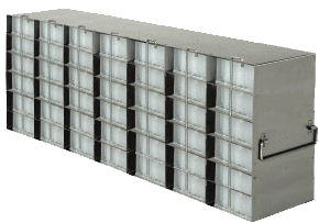 Upright Freezer Racks for 96 Deep-Well Microtiter Plates and Microtube Racks with Locking Rod – Rack Only – 7 Boxes Deep x 6 Boxes High