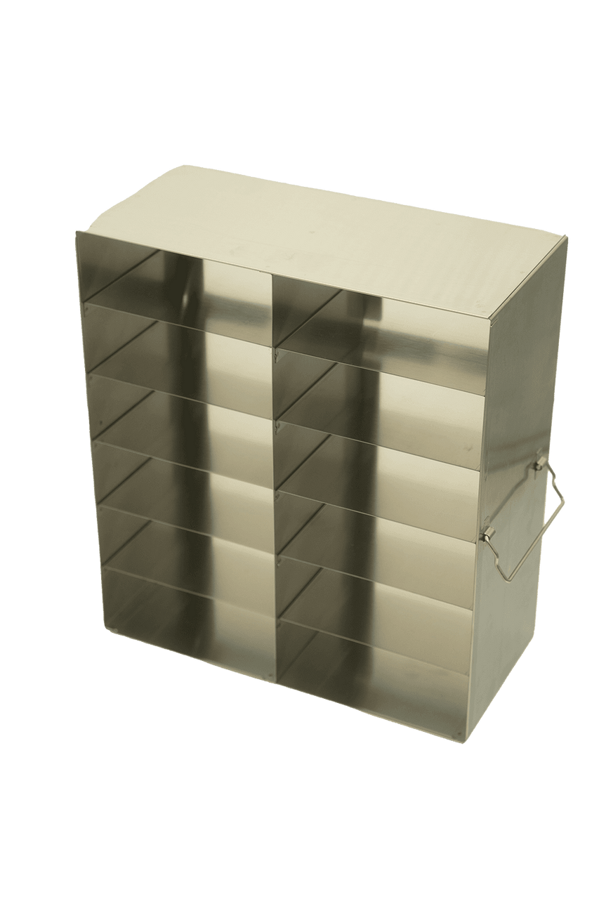 Rack For Large 2″ Cardboard Boxes and 100-Cell Hinged Top Plastic Storage Boxes, 2x6 configuration