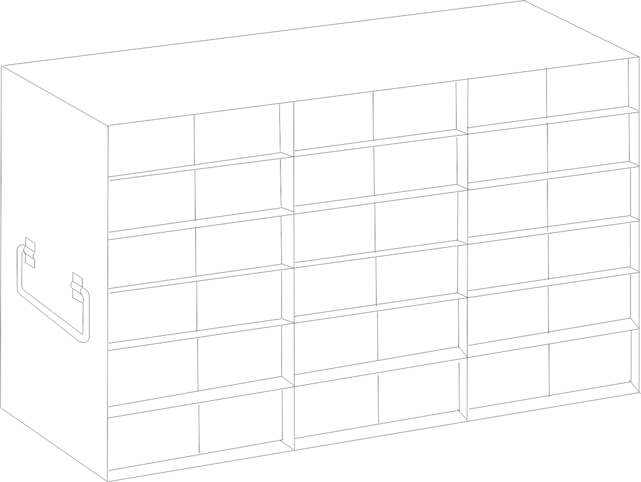 Rack For 50-Cell 0.5 mL Storage Boxes, 3x6x2 configuration