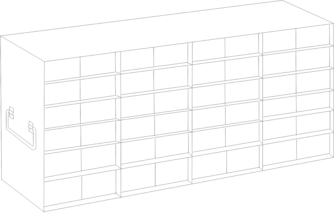 Rack For 50- Cell 0.5mL Storage Boxes, 4x6x2 configuration