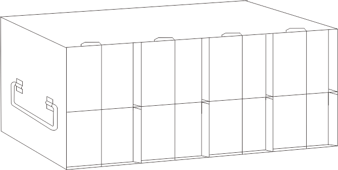 Stainless steel upright freezer rack for 96- and 384-well microplates, 4 compartments deep by 2 high, 16 inches tall