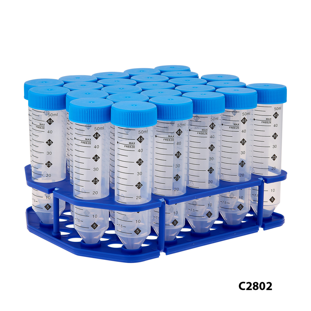ProSeries™ 50mL, Sterile, Hi-Viz™ Graduations, Eco-Plastic Racks of 25 in Resealable Bags, 500/case