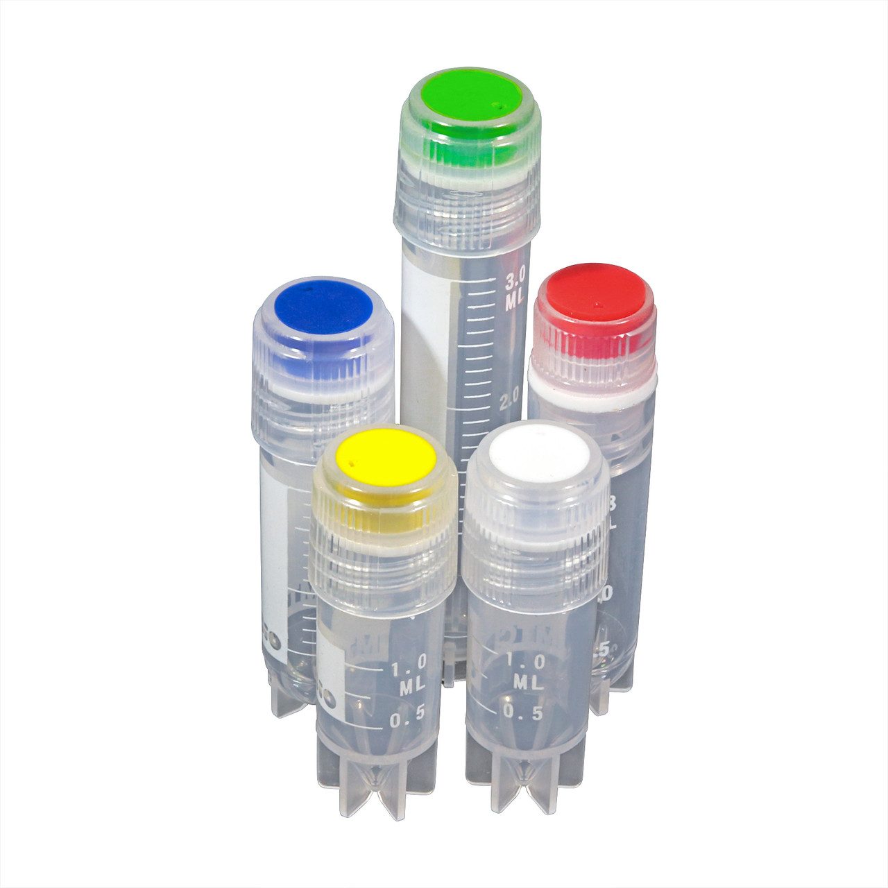 Cap inserts for cryogenic vial, white